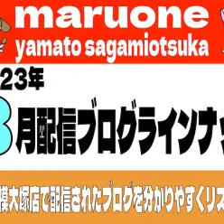 【 ブログリスト 】マルワン大和相模大塚店の2023年8月配信ブログラインナップ
