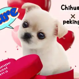 【 超レアMIX 】オンリーワン!大きな大きな瞳と短足鼻ぺちゃが魅力のチワペキ君