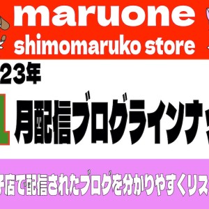 【 ブログリスト 】マルワン下丸子店の2023年11月配信ブログラインナップ