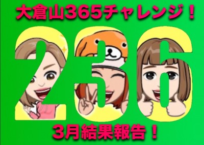 【 大倉山365チャレンジ 】3月結果報告！！前回を大幅に上回る結果に・・・