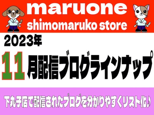 【 ブログリスト 】マルワン下丸子店の2023年11月配信ブログラインナップ