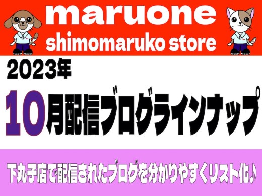 【 ブログリスト 】マルワン下丸子店の2023年10月配信ブログラインナップ
