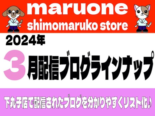 【 ブログリスト 】マルワン下丸子店の2024年3月配信ブログラインナップ