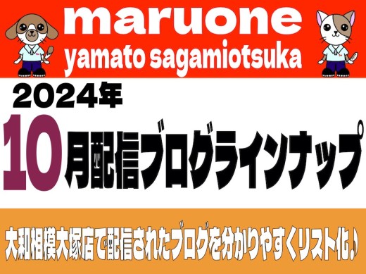 【 ブログリスト 】マルワン大和相模大塚店の2024年10月配信ブログラインナップ