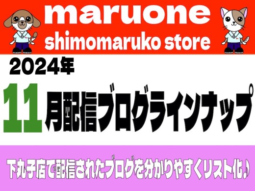 【 ブログリスト 】マルワン下丸子店の2024年11月配信ブログラインナップ