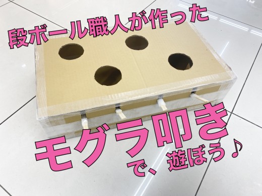 【 段ボール職人 】久しぶりの段ボール工作！モグラ叩きで遊ぼう！