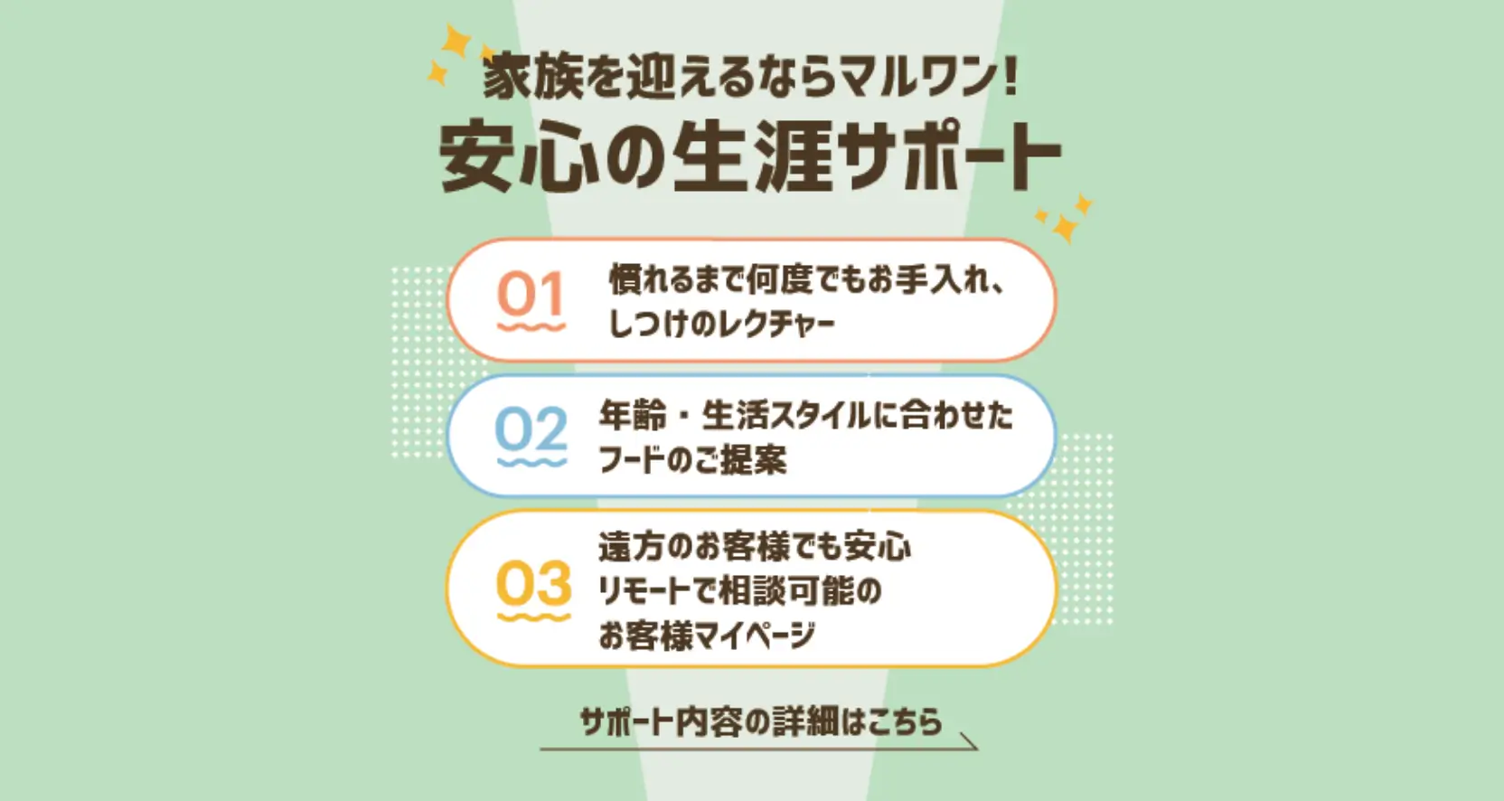 わからないことをアドバイス！安心の生涯サポート