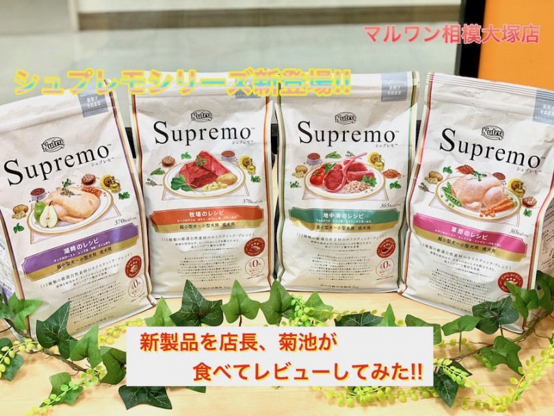 【 ドッグフードレビュー 】Supremo4種の新製品を実際に食べてレビューしてみた！