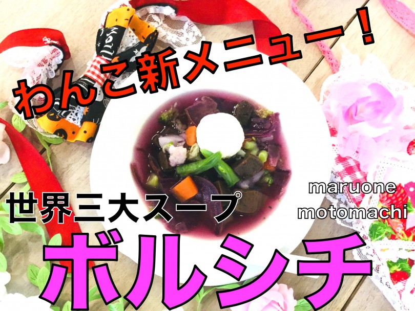 【 マルワン元町店・カフェ 】世界三大スープ・ボルシチをわんちゃん用にアレンジ！